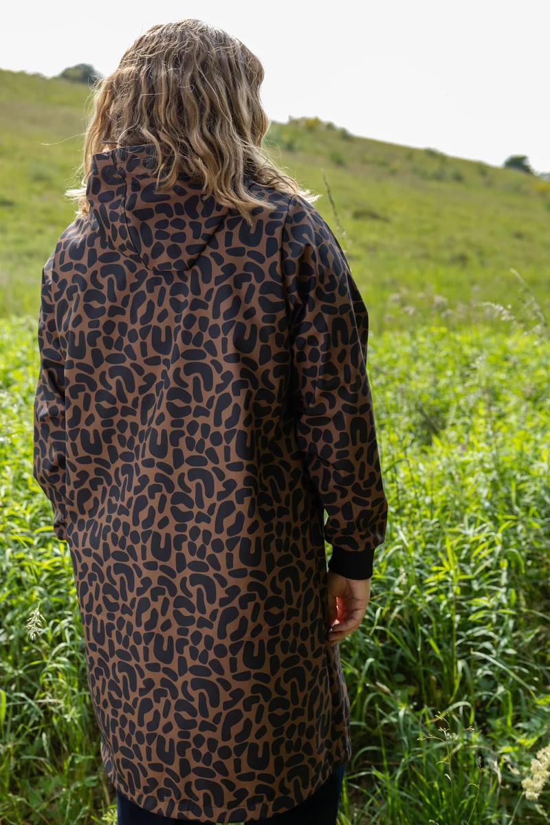 Danemarselisborg Brushed Shell Parka Brown/ Black UNILEOPARD