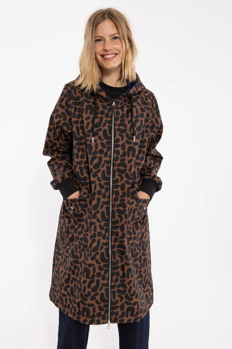 Danemarselisborg Brushed Shell Parka Brown/ Black UNILEOPARD