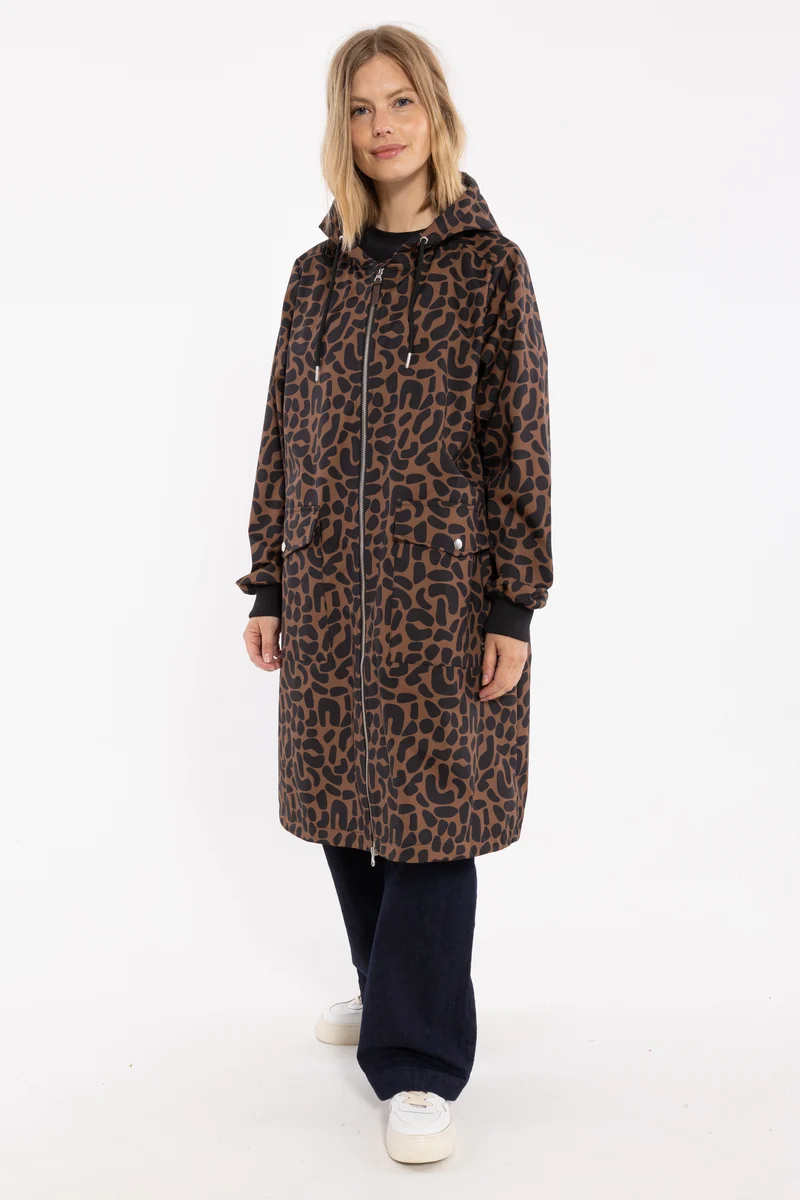 Danemarselisborg Brushed Shell Parka Brown/ Black UNILEOPARD