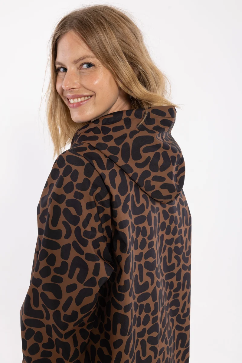 Danemarselisborg Brushed Shell Parka Brown/ Black UNILEOPARD
