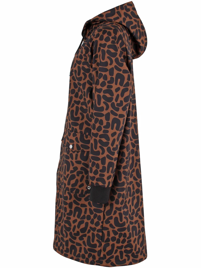 Danemarselisborg Brushed Shell Parka Brown/ Black UNILEOPARD