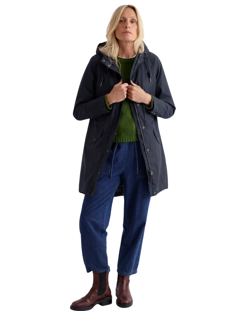 Seasalt Winter Parka Dames Plant Hunter Midnight Blauw