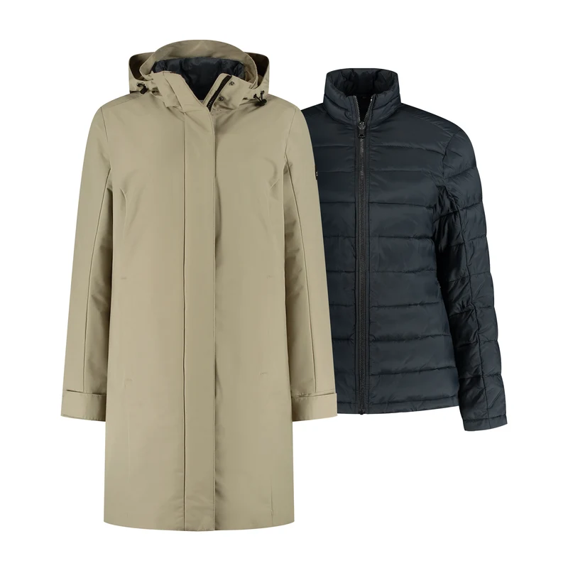 Harley Damen – 3-in-1-Jacke – Hellbraun