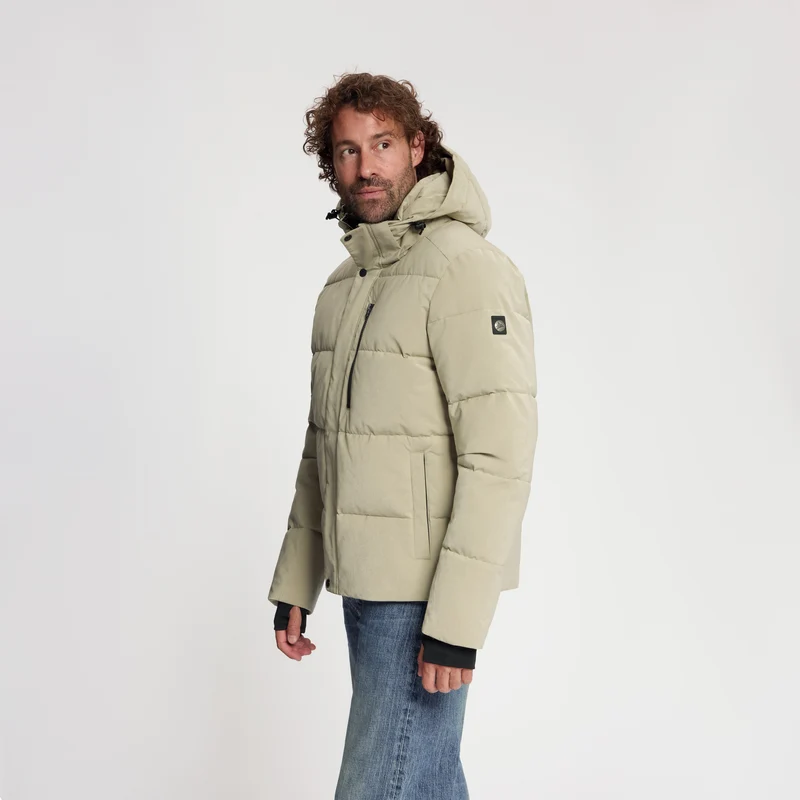 Amot Herren – Daunen-Winterjacke – Wasserdicht – Hellbraun