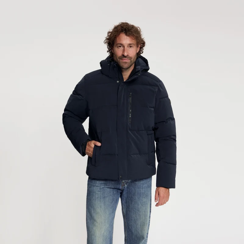 Amot Herren – Daunen-Winterjacke – Wasserdicht – Marineblau