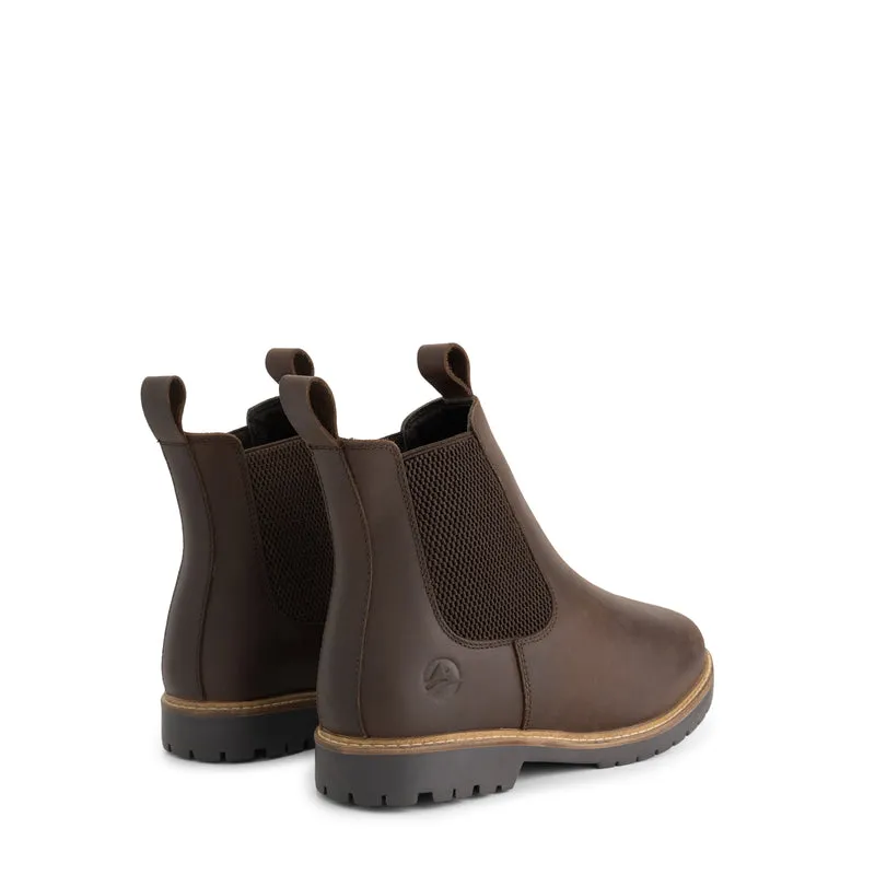 Thisted Damen – Chelsea-Stiefel – mit Wolle gefüttert – Dunkelbraun