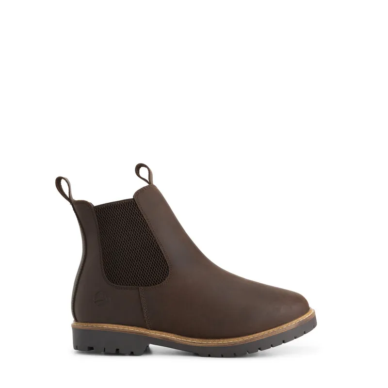 Thisted Damen – Chelsea-Stiefel – mit Wolle gefüttert – Dunkelbraun