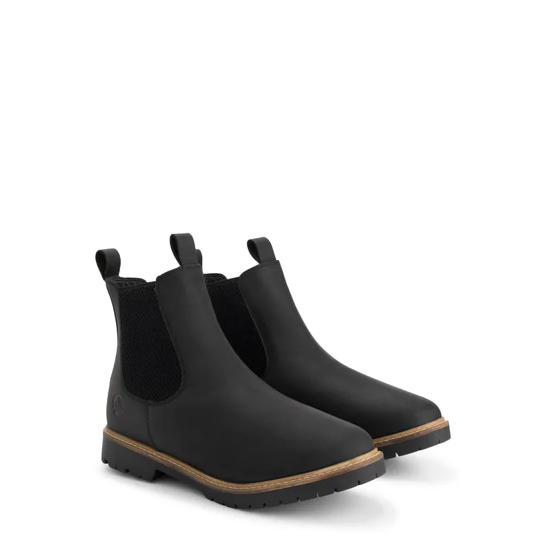 Thisted Damen – Chelsea-Stiefel – Mit Wolle gefüttert – Schwarz