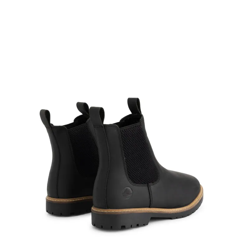 Thisted Damen – Chelsea-Stiefel – Mit Wolle gefüttert – Schwarz
