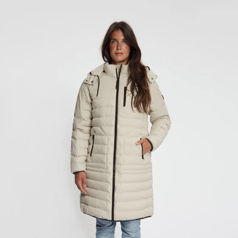 Saga Damen – Daunen-Winterjacke – Wasserdicht – Sand