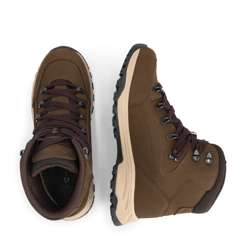 Pello Herren – Halbhohe Wanderschuhe – Wasserdicht – Braun