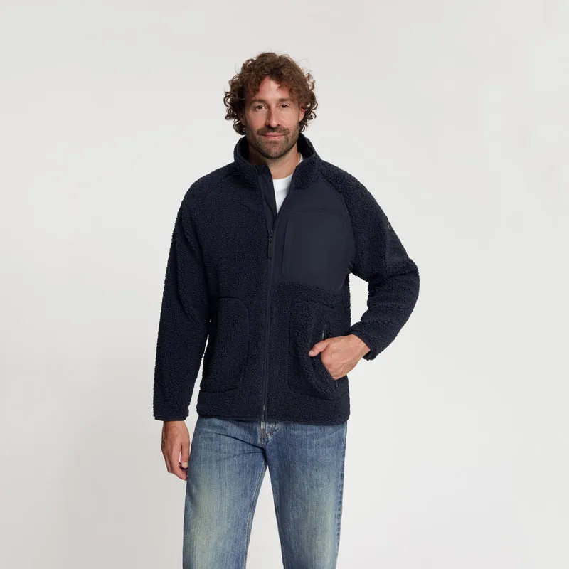 Omar Herren – Outdoor-Weste – Teddy – Marineblau