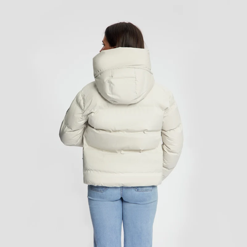 Oliv Damen – Winter-Daunenjacke – Wasserdicht – Sand
