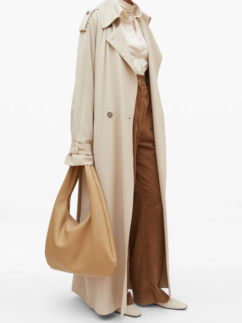 Grained-leather shoulder bag