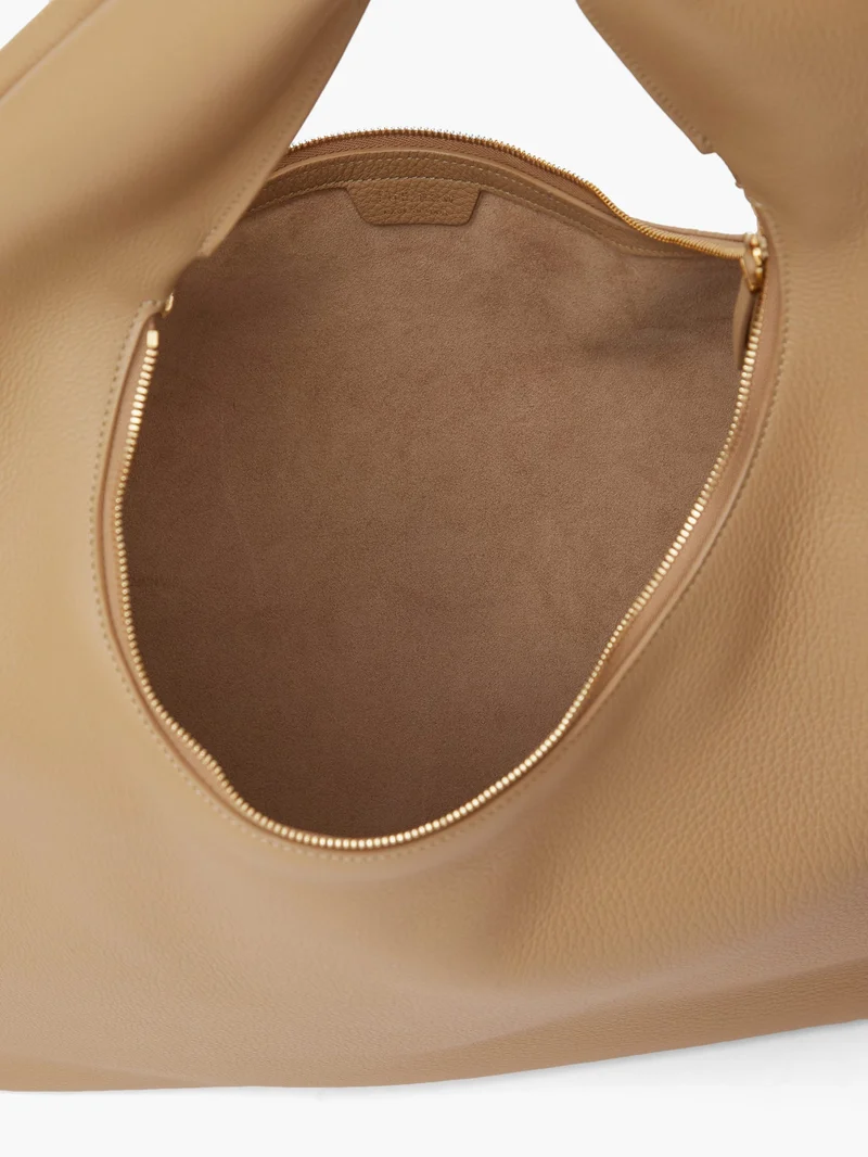Grained-leather shoulder bag