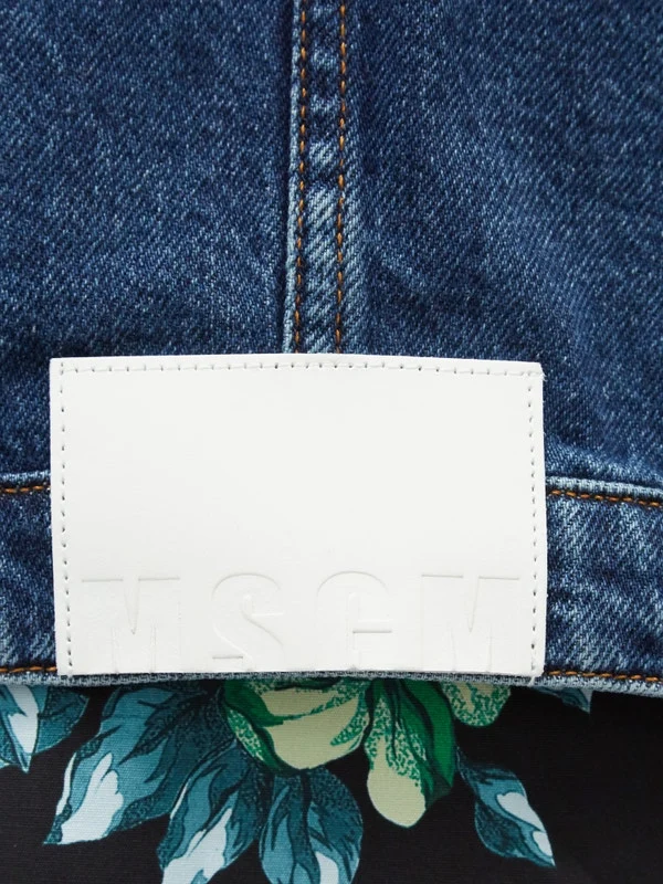 Belted denim safari jacket