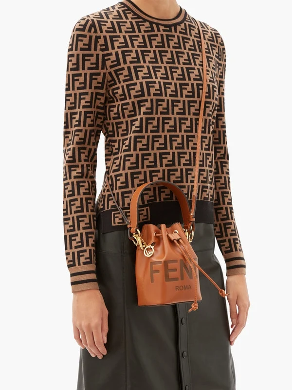 Mon Tresor mini leather bucket bag