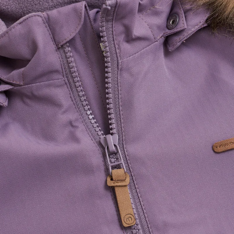 Winterjacke lila