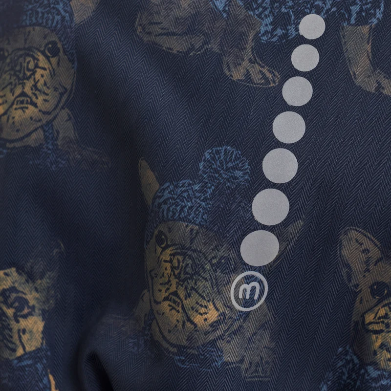 Schneeanzug Hundeprint blau