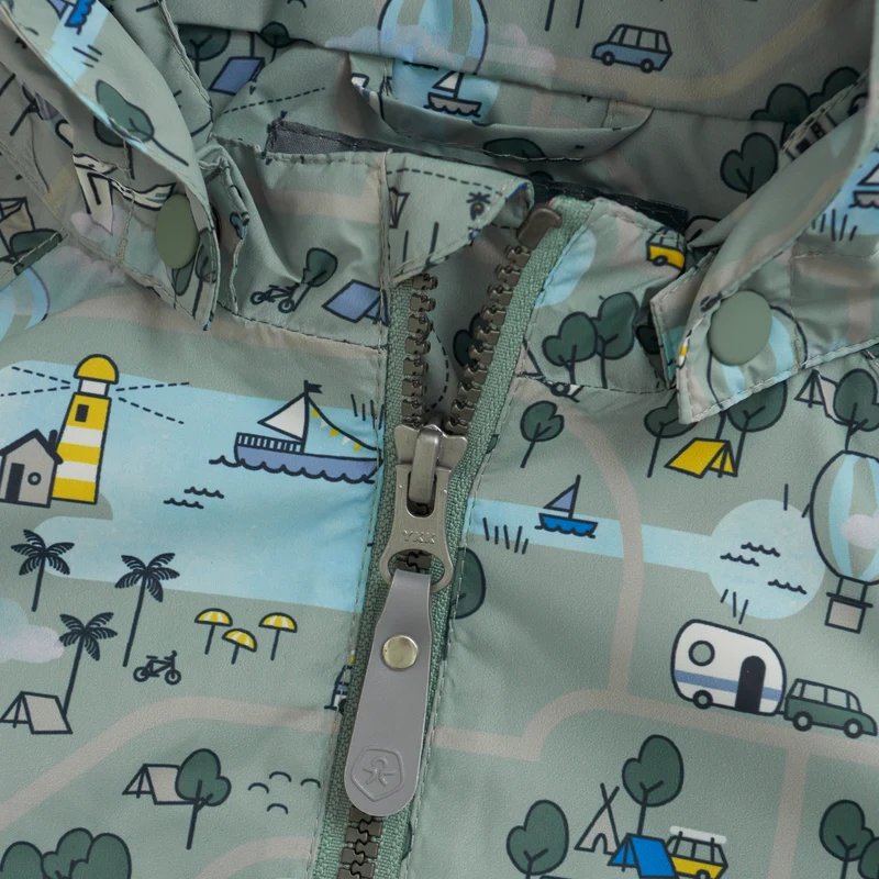 Übergangsjacke „Reise“ – mit Abenteuer-Print | 100 % Polyester, wind- & wasserabweisend