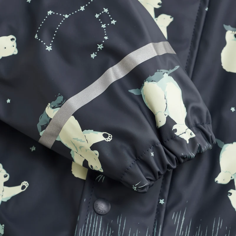Regenanzug mit Fleece navyblue