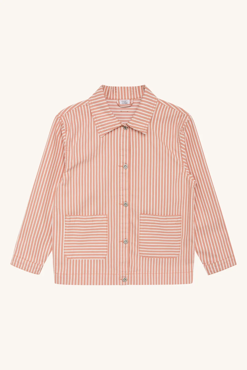 Eileen - Jeansjacke rot/weiss