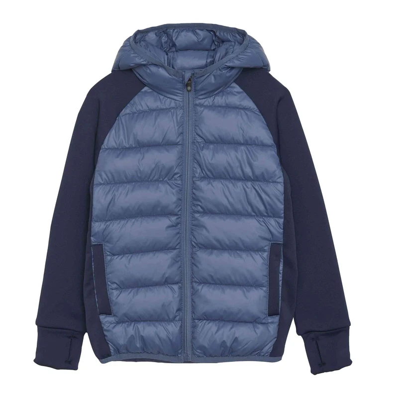 Hybrid-Fleecejacke / Steppjacke blau