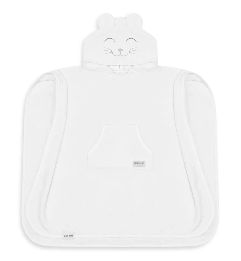Bade Poncho Weiss