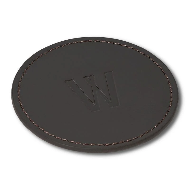 Waidmanns Leder Untersetzer – 6er-Set Dunkelbraun