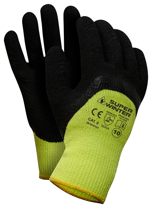 24 Paar Winterhandschuhe, mit Latexschaum-Beschichtung -Knallerpreis-