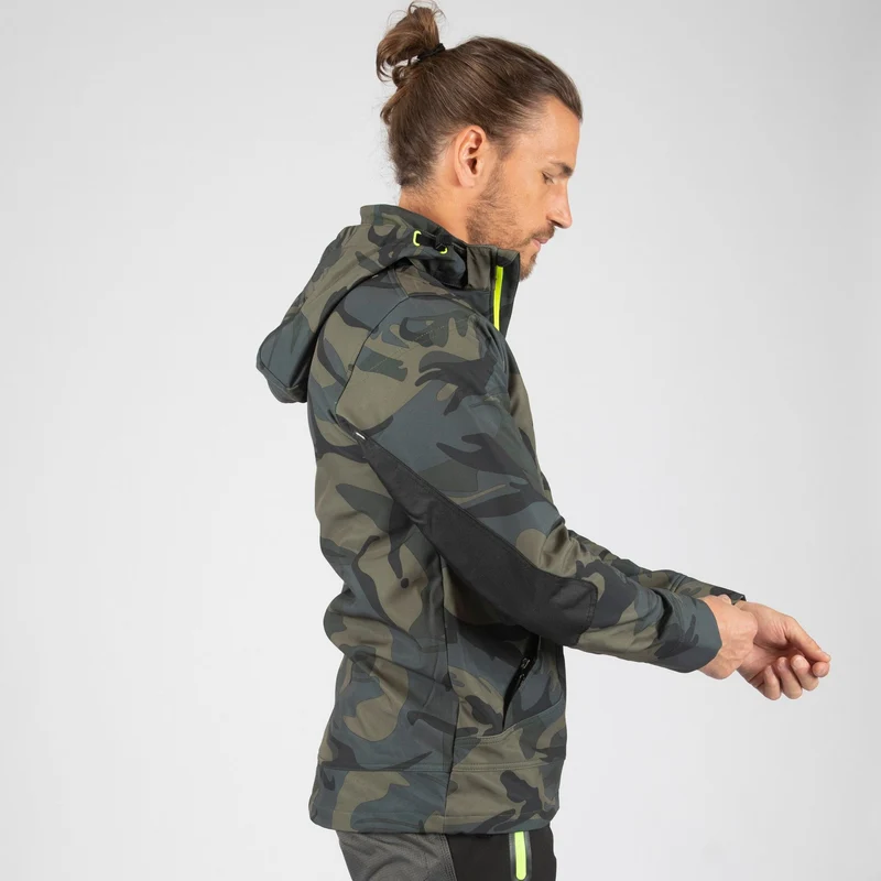 BOREL - BLOUSON DE TRAVAIL EN SOFTSHELL - 1511 | Woodland / Jaune fluo