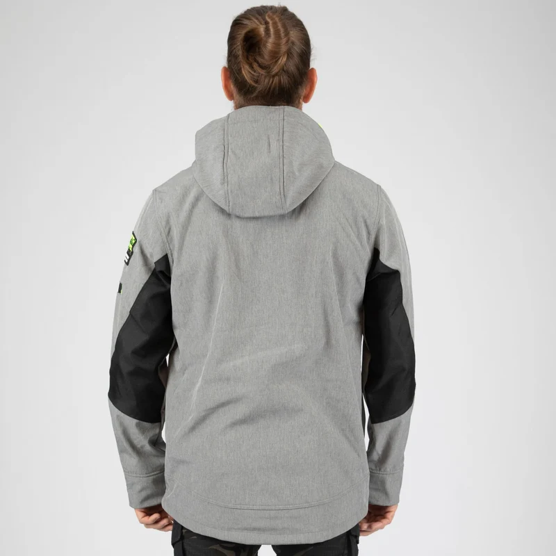 BOREL - BLOUSON DE TRAVAIL EN SOFTSHELL - 1511 | Gris chiné / Jaune fluo