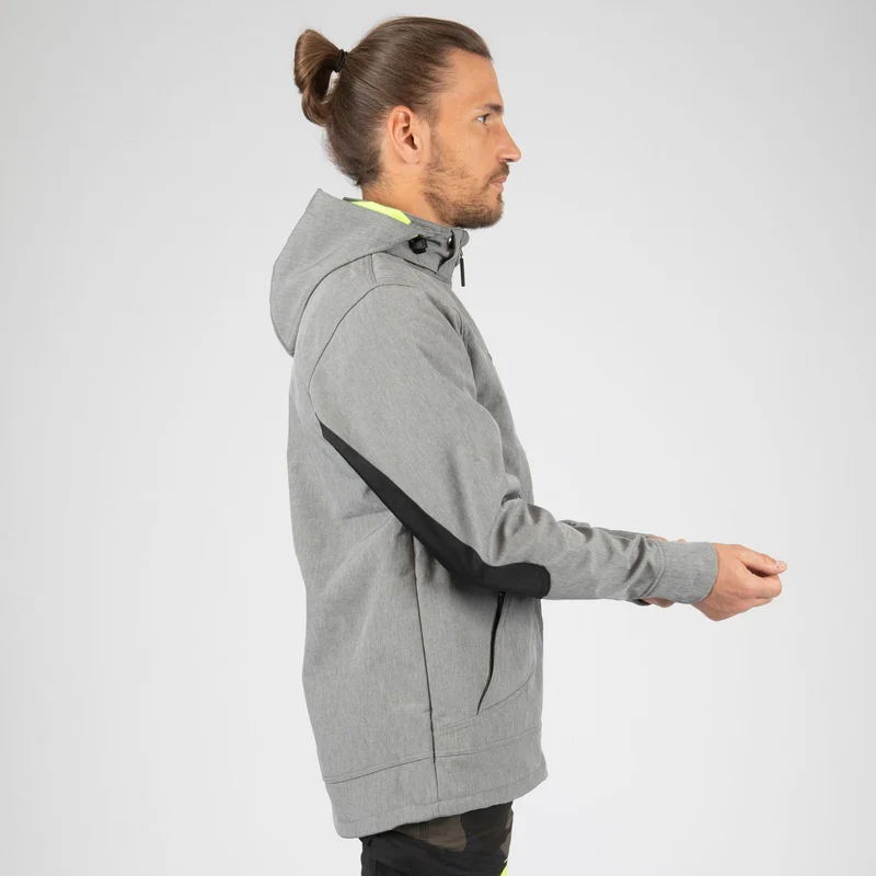 BOREL - BLOUSON DE TRAVAIL EN SOFTSHELL - 1511 | Gris chiné / Jaune fluo