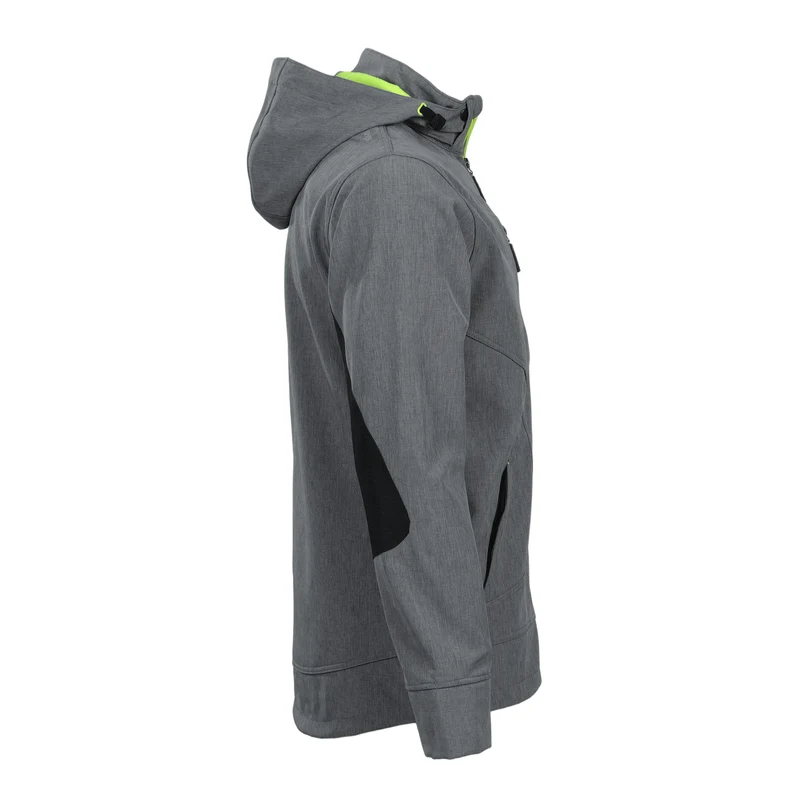 BOREL - BLOUSON DE TRAVAIL EN SOFTSHELL - 1511 | Gris chiné / Jaune fluo