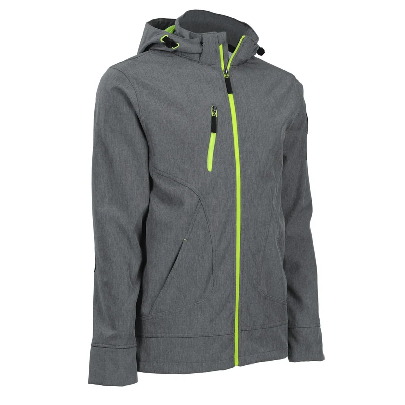BOREL - BLOUSON DE TRAVAIL EN SOFTSHELL - 1511 | Gris chiné / Jaune fluo