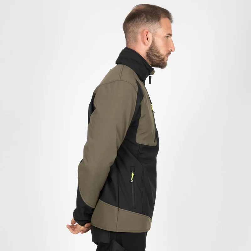 PECCO - BLOUSON DE TRAVAIL EN SOFTSHELL - 1063 | Noir / Kaki
