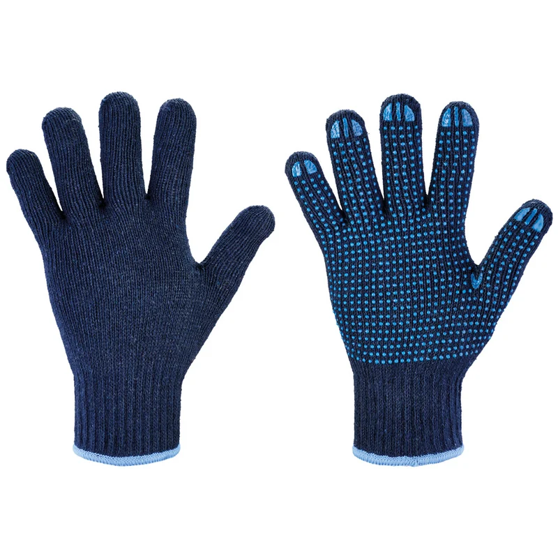 240 Paar Grobstrick Handschuhe, blauen Noppen