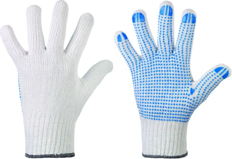 240 Paar Grobstrick Handschuhe aus Baumwolle, mit Noppen