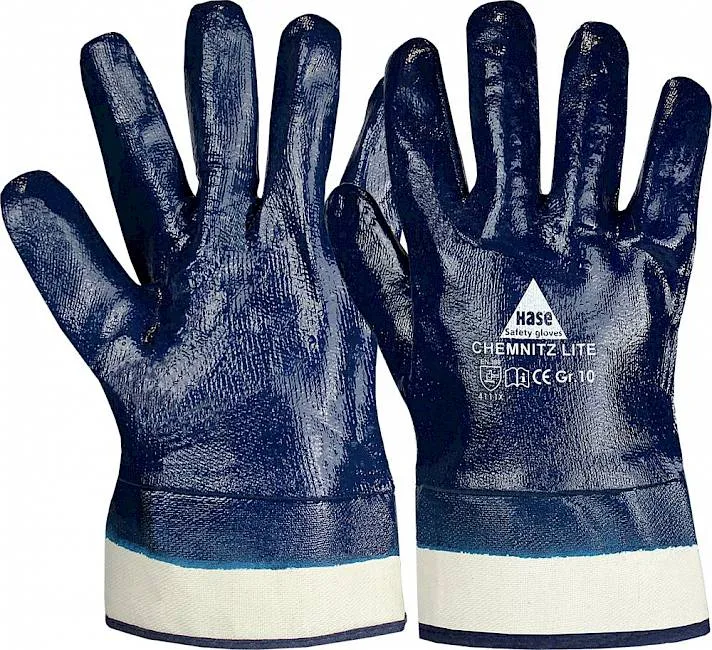 144 Paar Nitril Arbeitshandschuhe blau, Stulpe vollbeschichtet
