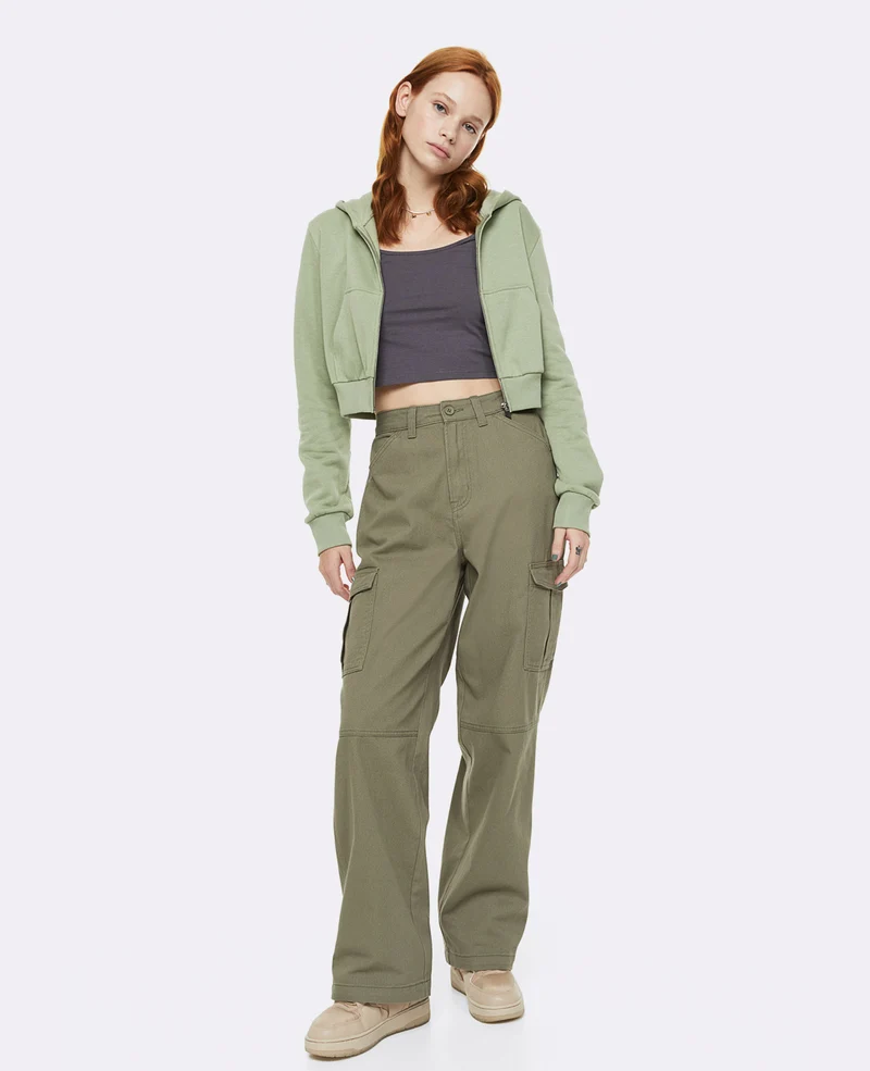 Solid Cargo Pant
