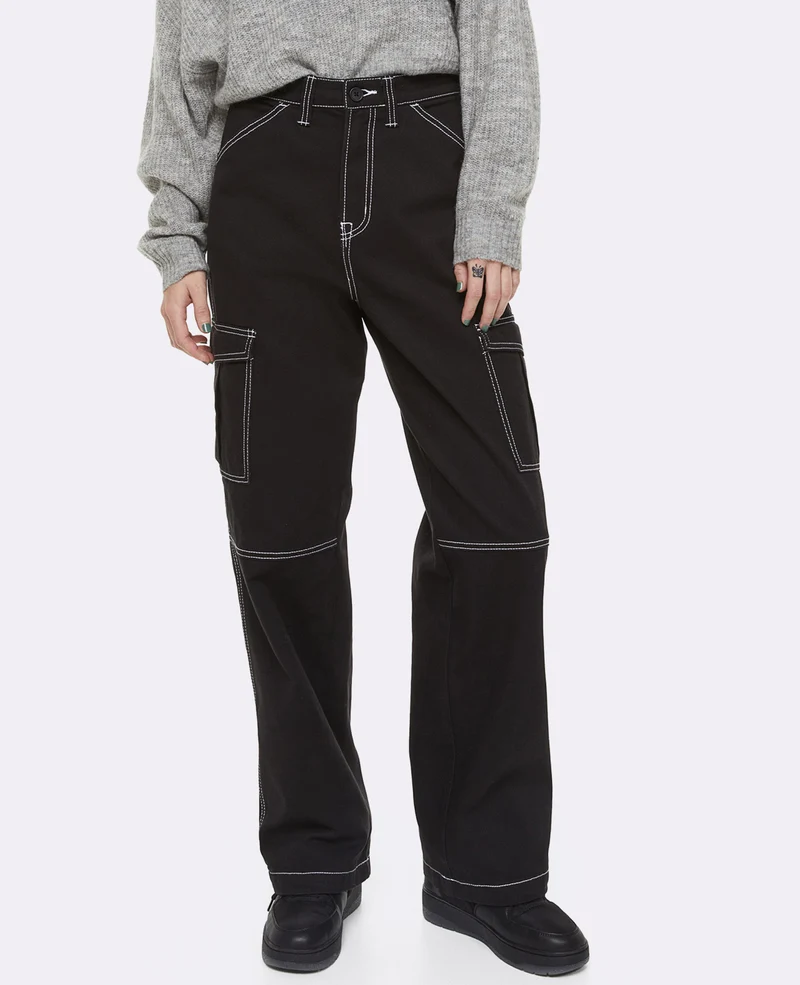Solid Cargo Pant