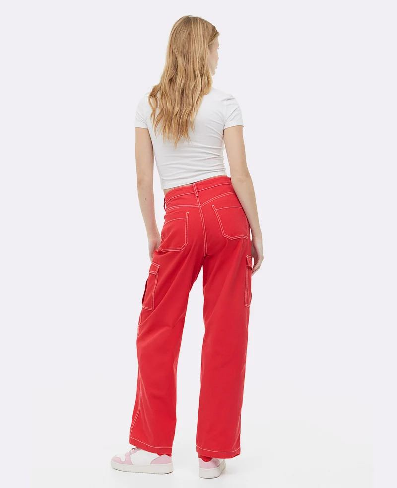Solid Cargo Pant