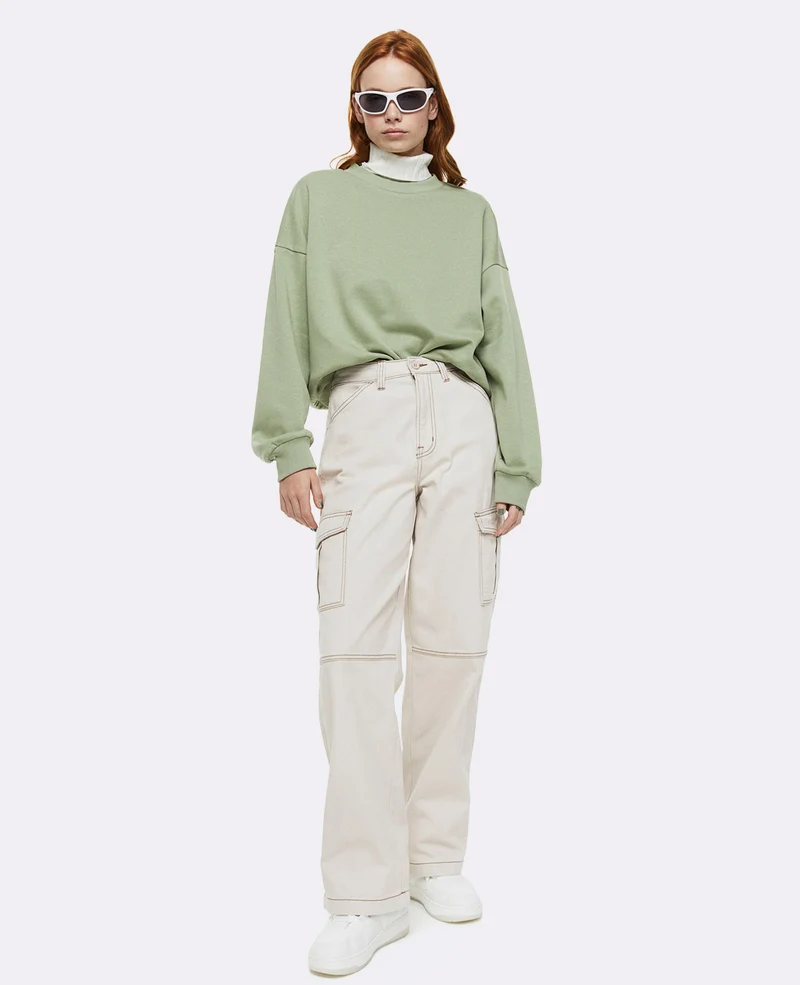 Solid Cargo Pant