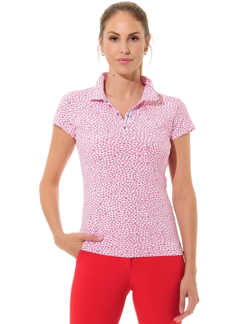 MDC Floral Print Polo Damen