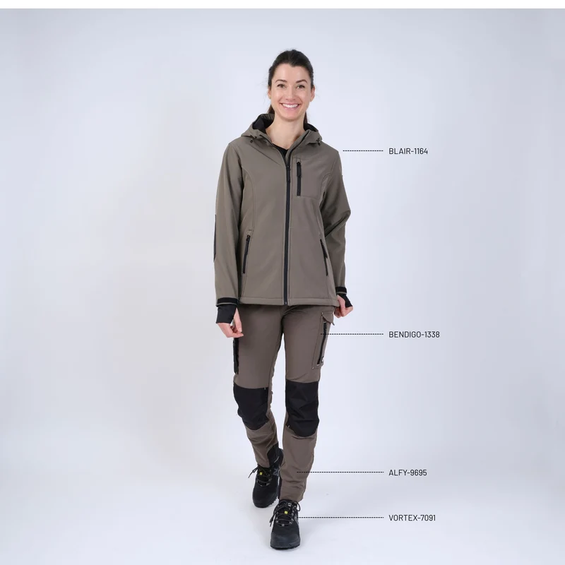 ARIEL - BLOUSON DE TRAVAIL EN SOFTSHELL - 1154 | Kaki