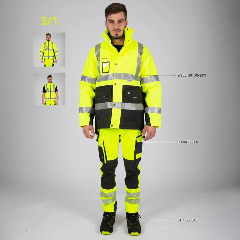 WELLINGTON - PARKA DE TRAVAIL HAUTE VISIBILITÉ - 2277 | Jaune fluo