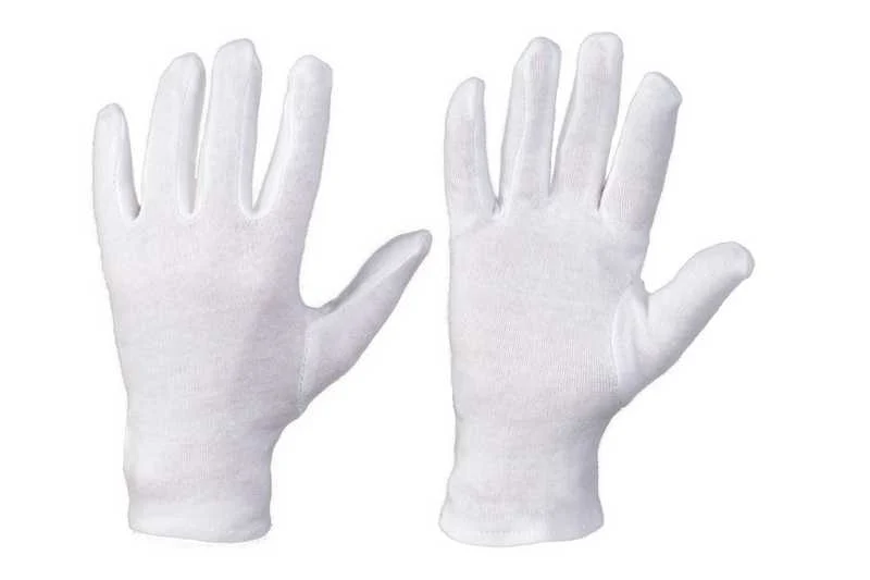 60 Paar Baumwoll-Trikot Handschuhe, weiß