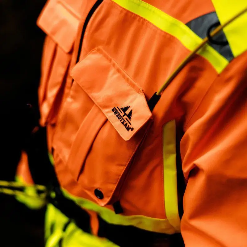 Herren Jagdjacke Protect Pro Orange Neon Swedteam