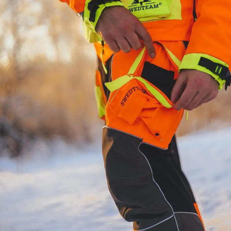 Herren Jagdhose Protect Pro Shell Orange Neon Swedteam