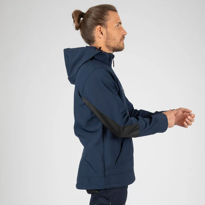 BOREL - BLOUSON DE TRAVAIL EN SOFTSHELL - 1511 | Marine / Orange fluo